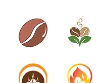 Coffee bean icon vector illustration template