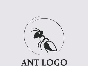 Ant logo design silhouette. Isolated animal ants on background design template vector preview picture
