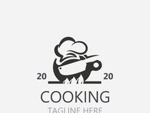 Cooking logo design. Icon or symbol inspration simple line for restaurant business