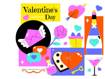 Happy Valentine's Day Illustration