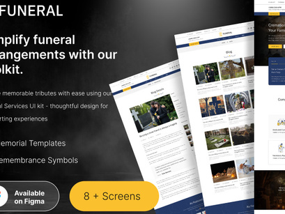 Funeral Service UI kit | Figma Design