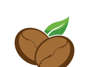 Coffee bean icon vector illustration template preview picture