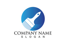 Paint brush logo and symbol