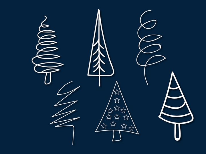 Christmas line art