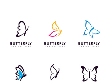 Beauty butterfly logo  symbol vector template preview picture