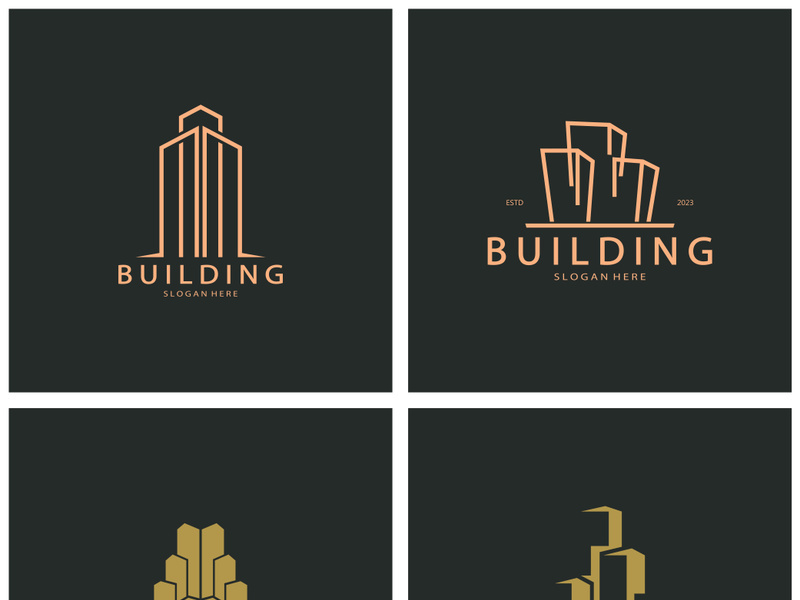 Building logo vector illustration design,Real Estate logo template, Logo symbol icon