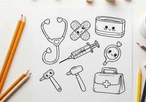 Medical healthcare icons set flat design vector illustration