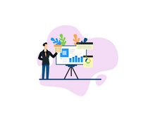 A businessmen at a presentation