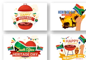 12 Happy Heritage Day South Africa Illustration