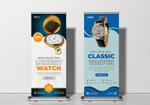 Modern Watch Shop Roll Up Banner Ver-1
