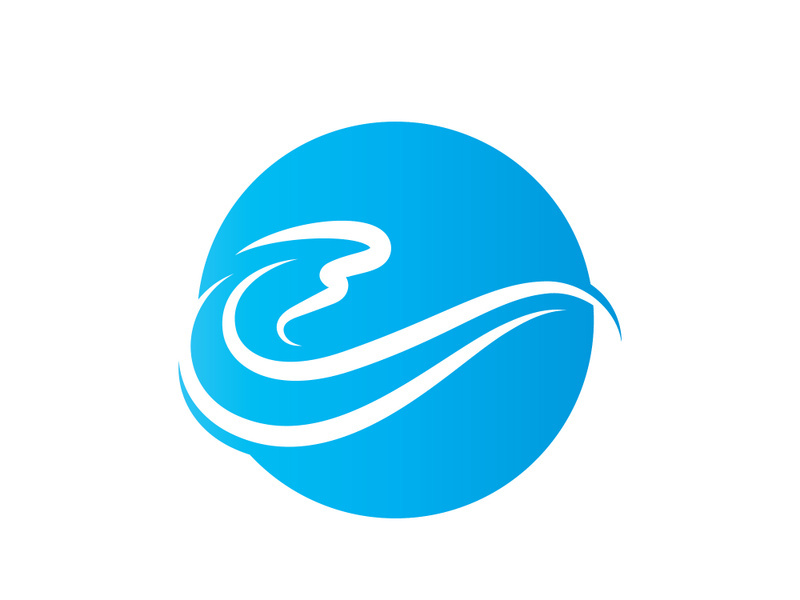 Water wave Logo design vector Template