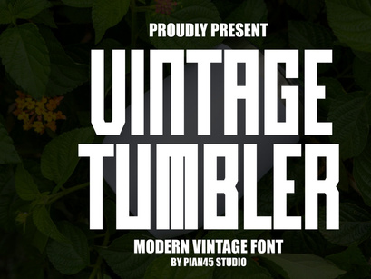 Vintage Tumbler - Modern Vintage Font