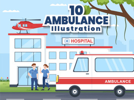 10 Medical Vehicle Ambulance Car Illustration preview picture