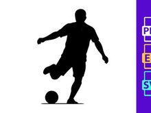 Soccer player kicking a ball in the rain with dynamic movement and energy