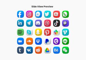 Free 3D Social Media Icons