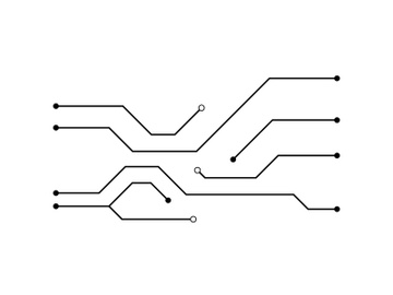 Circuit vector illustration design template preview picture