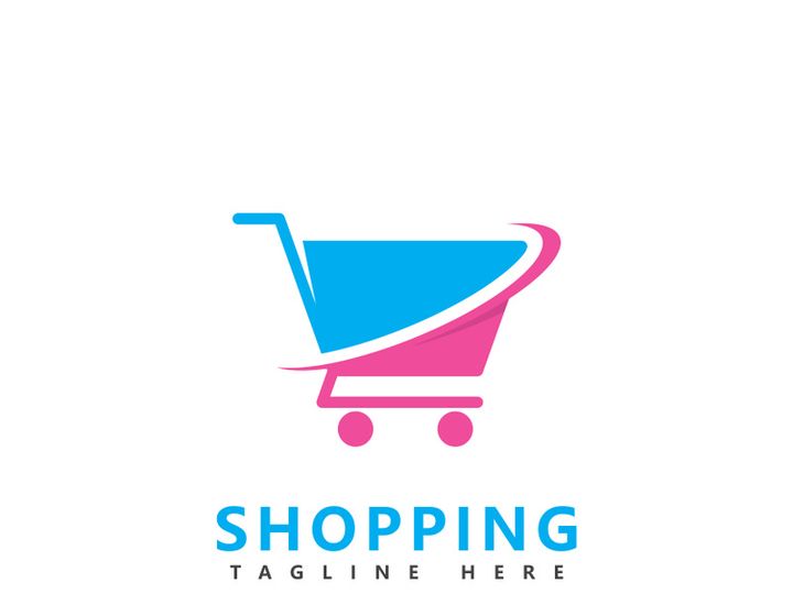 Cart shop logo icon design   Shopping cart illustration vector template