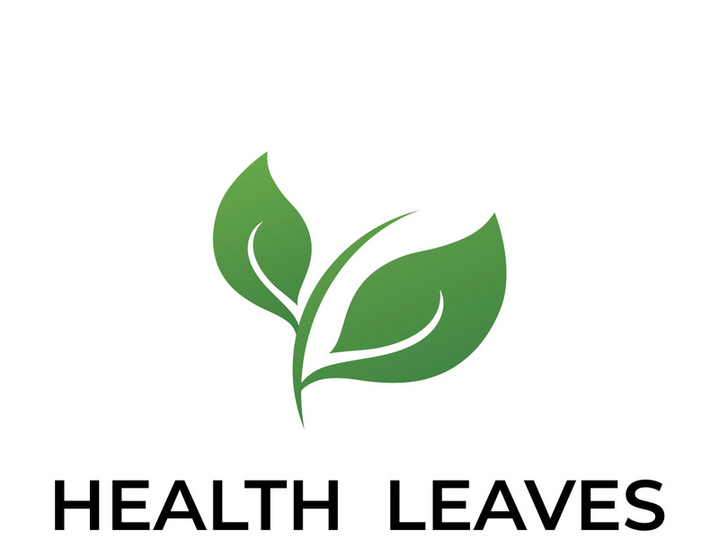 Green leaf logo design vector illustration