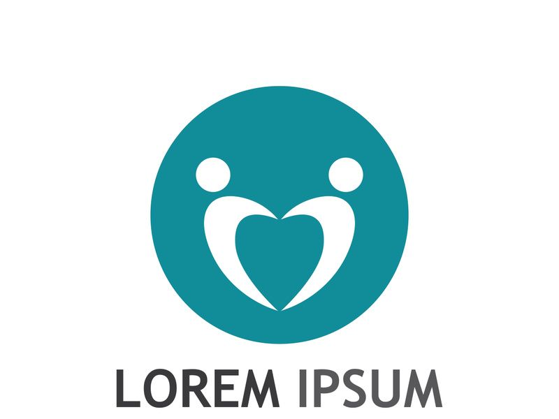 Community of people logo design with creative idea.
