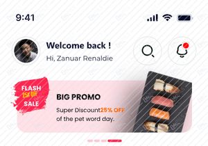 Sushi Japanese Store App UI Kits
