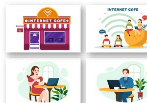 13 Internet Cafe Illustration