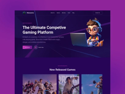 Gaming Website Design - UpLabs