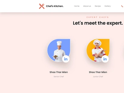 Chef's Kitchen Free NextJs Landing Page Template