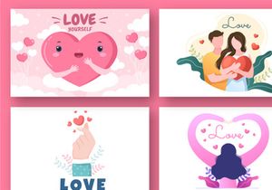 16 Love Signs Vector Illustration