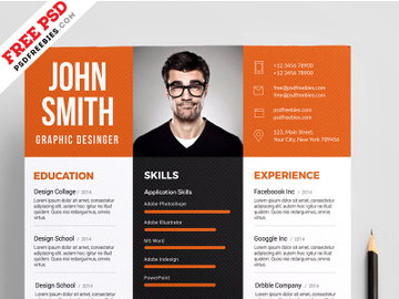 Designer Resume Template Free PSD Bundle preview picture