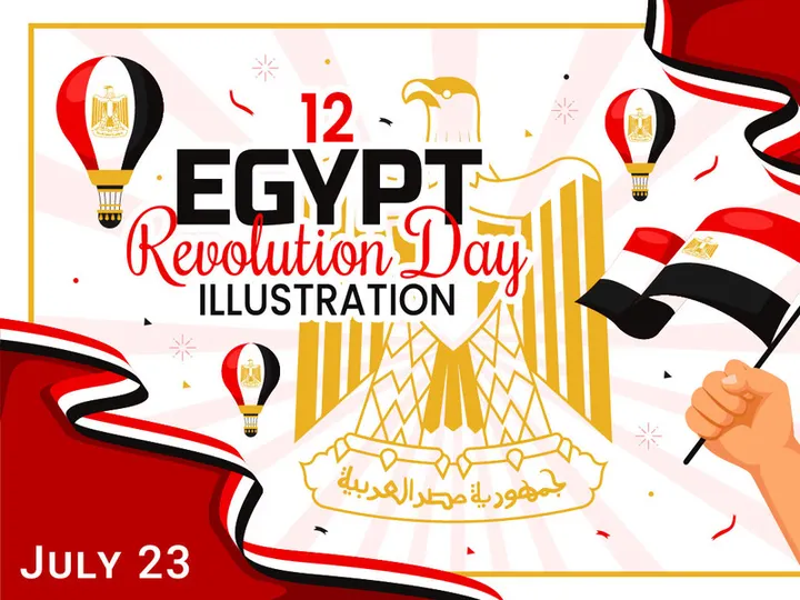 12 Egypt Revolution Day Illustration
