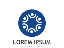 People social community logo design with creative idea