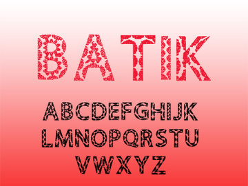 Batik Font With Indonesian Batik Ornaments preview picture