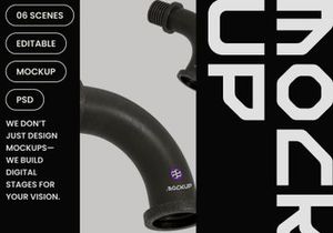 Elbow Pipe Mockup