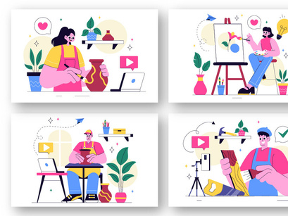10 DIY Craft Workshop Illustration