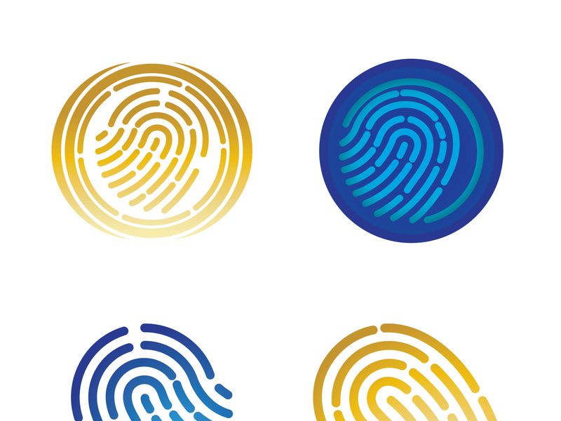 Fingerprint logo vector illustration icon template design
