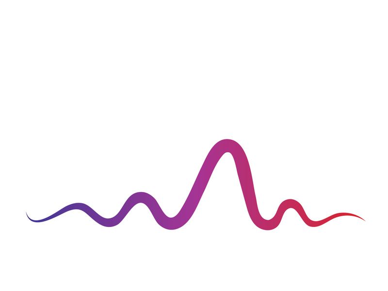 Sound waves vector illustration design template