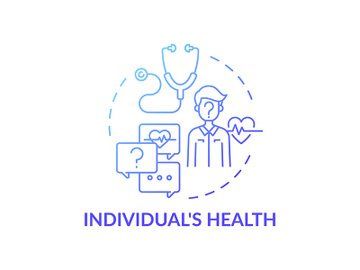 Individuals health blue gradient concept icon preview picture