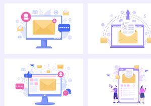 20 Email Marketing Vector Illustration