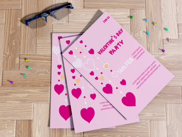 情人节派对传单设计(Valentine Day Party Flyer Design)