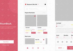 Booking Hotel App UI Kit Template