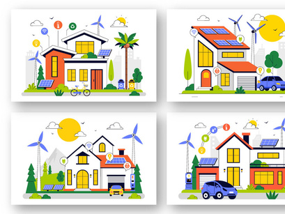 10 Eco Friendly Smart Home Illustration