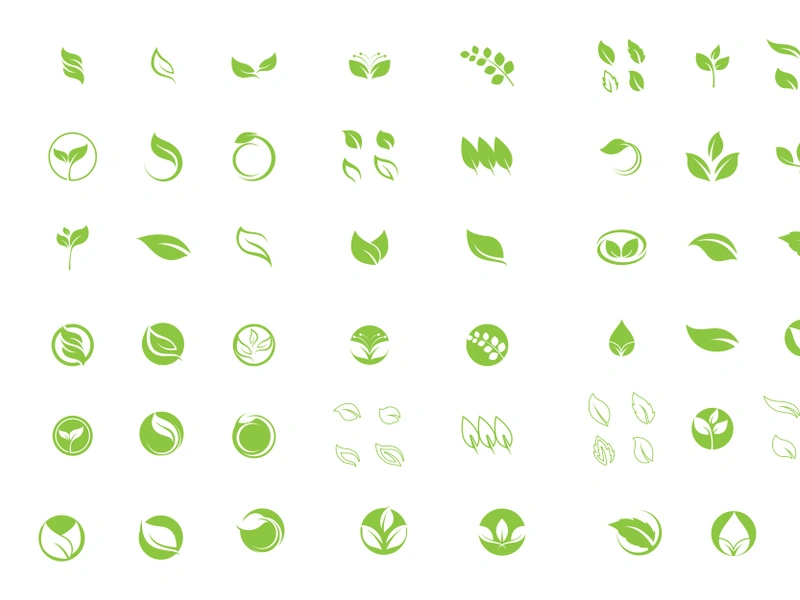 Leaf green nature tree logo vector icon