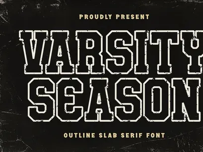 Varsity Season - Outline Slab Serif