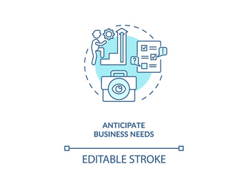 Anticipate business needs concept icon preview picture