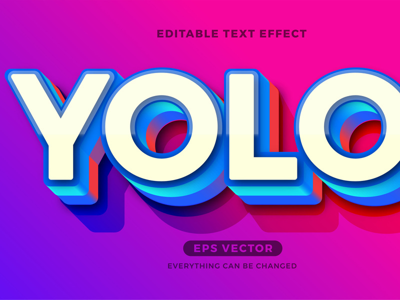 Young Lifestyle editable text effect vector template