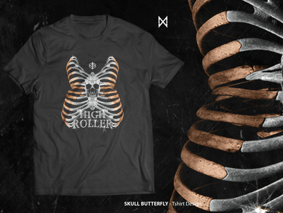 Skull Butterfly– Graphic T-Shirt Design