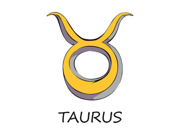 Taurus zodiac sign flat cartoon vector illustration preview picture