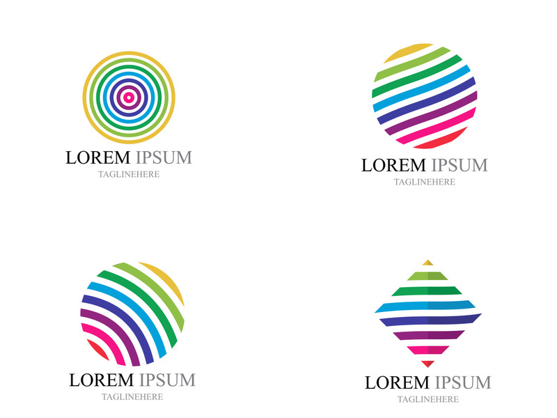 Colorful wire world logo icons