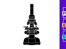 Black robot figurine on gear base isolated vector icon