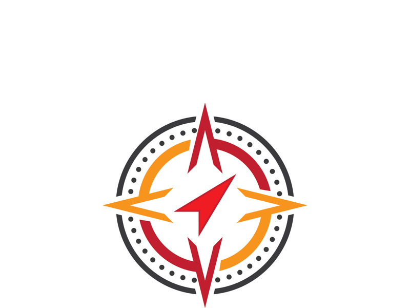 Compass logo template vector icon illustration design